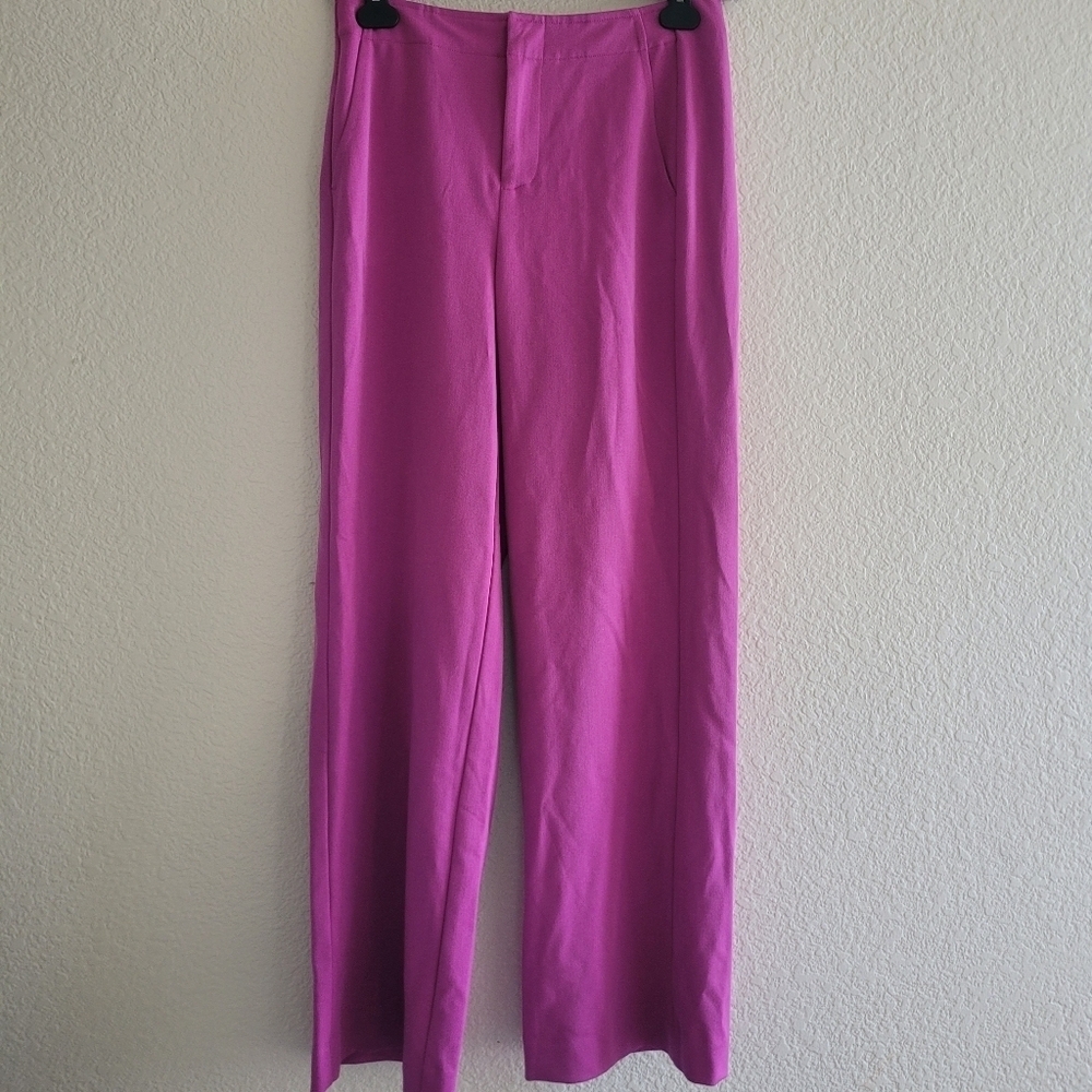 Nic+Zoe NWT Work it Wide Leg Pocket Trouser Orchid Petal Pants Size 4 - Picture 2 of 6